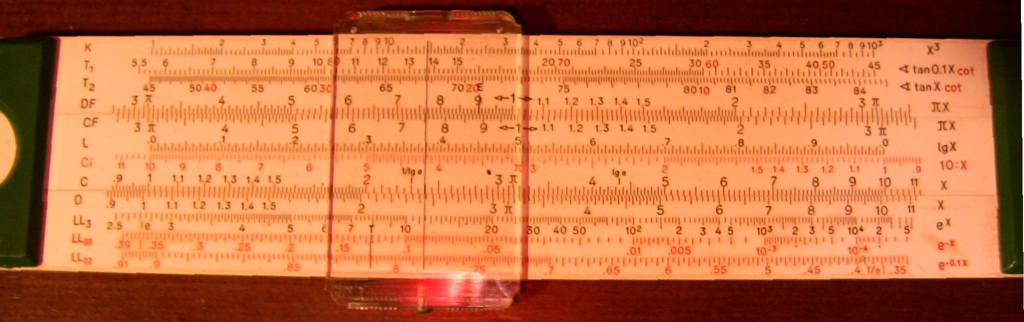 Rechenschieber f&uuml;r Chemiker Vorderseite